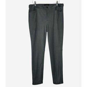 Talbots Lexington Ankle Pants Textured Ponte Knit Gray Size 8